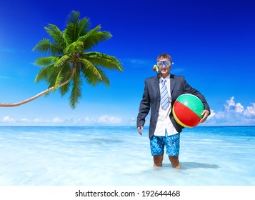 Businessman relaxing on vacation. - Powered by Shutterstock