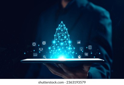 Businessman and rocket start flying up and network line connection, the Startup concept plan development business project digital technology idea of leadership, strategy launch Startup growth - Powered by Shutterstock - Get 15% off with code: PIKWIZARD15