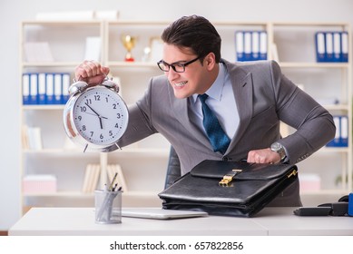 Businessman Rushing In The Office