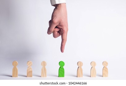 Businessman in search of new employees and specialists. The concept of personnel selection and management within the team. Dismissal and hiring people to work. Human Resource Management. - Shutterstock ID 1042446166