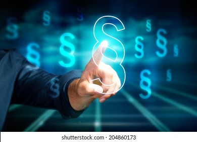 businessman selecting a specific paragraph - Shutterstock ID 204860173