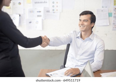 Businessman Shaking Hands Greeting Each Other, 20-30 Year Old.