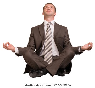 Businessman Sitting Lotus Position Stock Photo 211689376 | Shutterstock