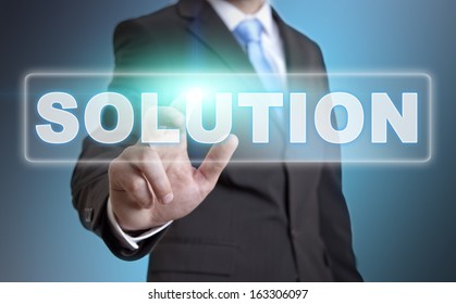 Businessman solution concept