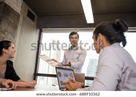 Similar – Image, Stock Photo Woman standind on a shore in blue dress holding a mirror