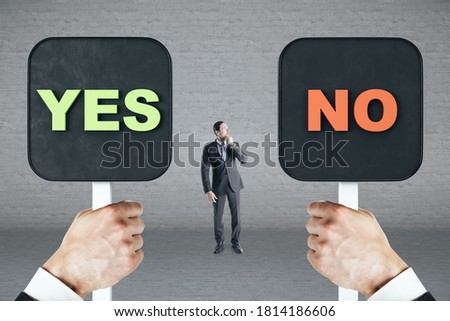 Similar – Image, Stock Photo #A# YES and NO Art