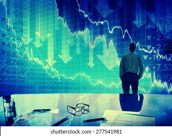 Businessman Stock Market Crisis Crash Finance Concept