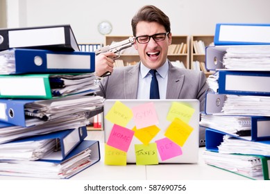 Businessman Struggling With Multiple Priorities