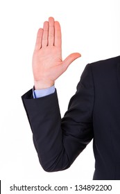 Businessman Taking Oath.