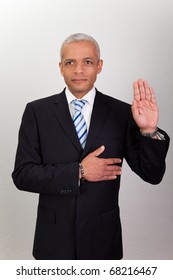 Businessman Taking Oath