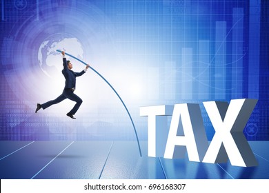 Businessman In Tax Evasion Avoidance Concept