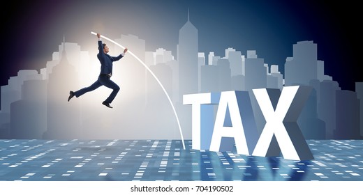 Businessman In Tax Evasion Avoidance Concept