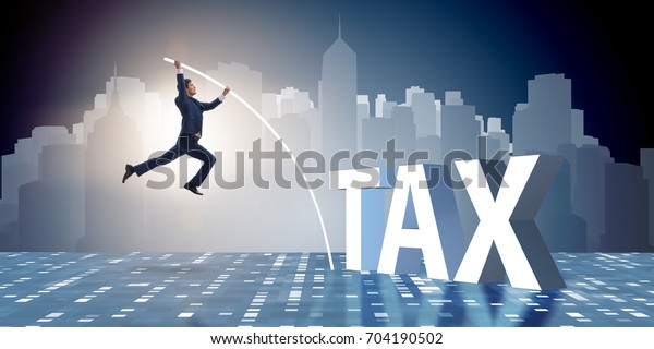 Businessman in tax\
evasion avoidance\
concept