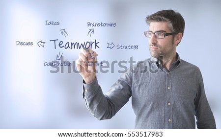 businessman  with teamwork