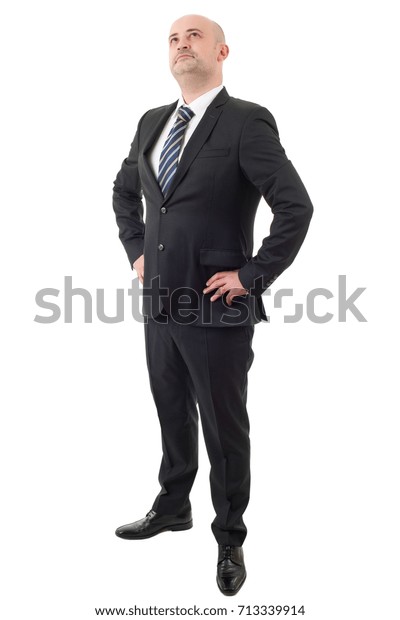 Businessman Thinking Full Body Isolated On Stock Photo 713339914 ...