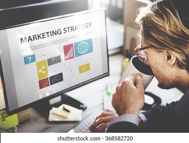 Businessman Thinking Planning Working Marketing Strategy Concept