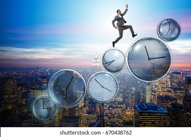 Businessman in time management concept - Powered by Shutterstock