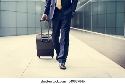 Businessman Traveler Journey Business Travel