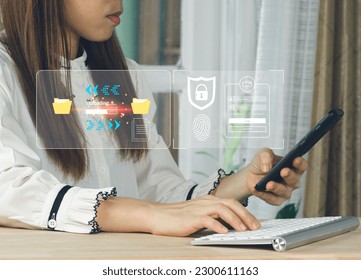 businessman upload documents from computer to backup online cloud and download copy file data from cloud network for make work in office or from home. cybersecurity concept Global network security.