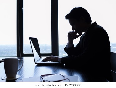 Businessman using a computer 