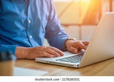 A Businessman Using A Computer To Manage Documents Online Document Database And Digital File Storage System Or Save The Software Database Technology File Access Access To Document Files.