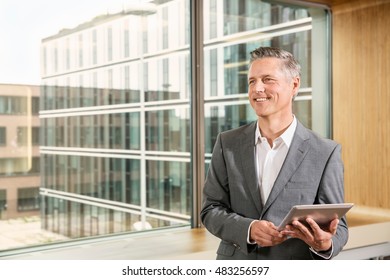 Businessman using digital tablet