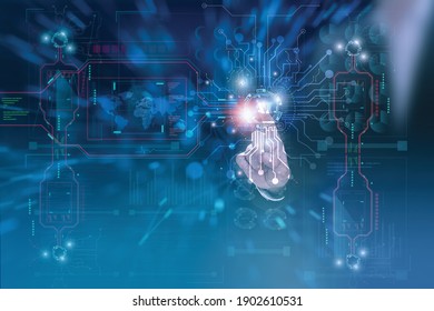 Businessman using finger  touch digital virtual screen Data Analysis,analyzing financial and investment,profit analytic,concept hitech technology solutions for business strategy,smart industry - Shutterstock ID 1902610531