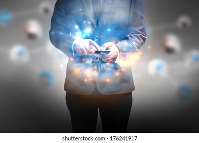 Businessman using a smart phone 