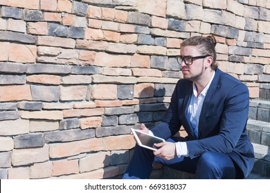 Businessman using a tablet pc