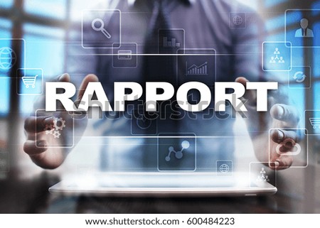 Businessman using tablet pc and selecting rapport.