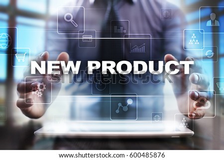 Businessman using tablet pc and selecting new product.