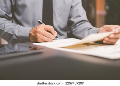 Businessman validates   manages business documents   agreements    signing business contract approval contract documents confirmation warranty certificate employment idea  project review