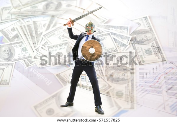 Businessman Wearing Knight Suit Prepare Fight Stock Photo 571537825 Businessman Wearing Knight Suit Prepare Fight Stock Photo 571537825