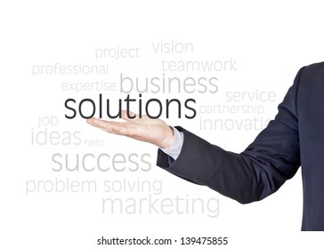 businessman who offers solutions for companies