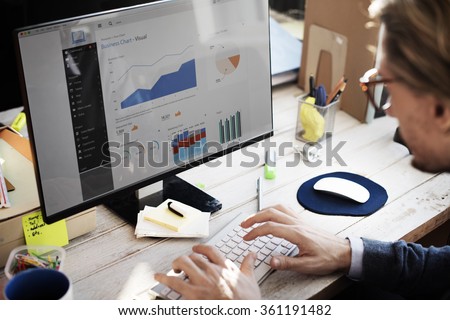 Businessman Working Dashboard Strategy Research Concept