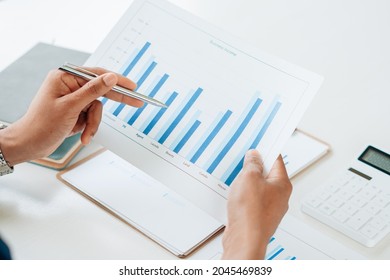businessman working data document graph chart report marketing research development planning management strategy analysis financial accounting. Business office concept.