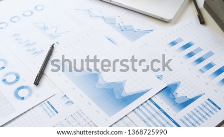 businessman working data document graph chart report marketing research development  planning management strategy analysis financial accounting. Business  office concept.