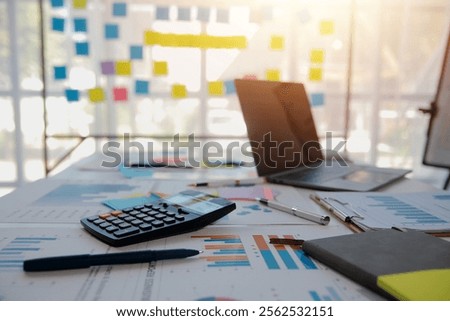 businessman working data document graph chart report marketing research development planning management strategy analysis financial accounting. Business office concept.