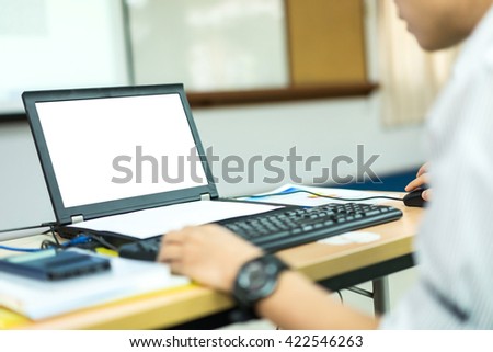 businessman working in office for discussing documents and ideas at meeting, doft focus