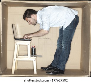 businessman working on a computer