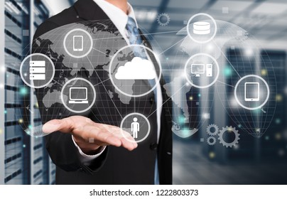 Businessman working on digital chart, business strategy concept - Shutterstock ID 1222803373