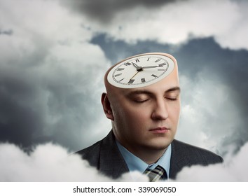 12 A man with an hour's brain Images, Stock Photos & Vectors | Shutterstock