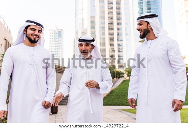 Businessmen Dubai Speaking About Business Local Stock Photo 1492972214 ...