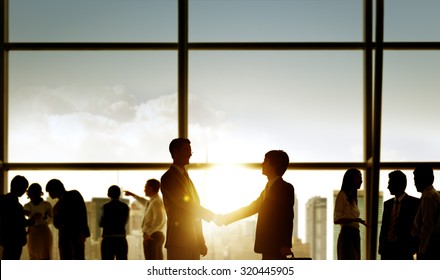 Businessmen Handshake Deal Business Commitment Concept