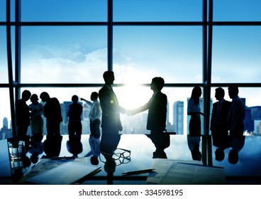 Businessmen Handshake Deal Business Commitment Concept