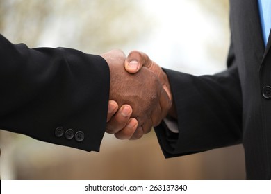 Businessmen making a deal