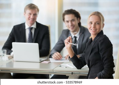 Businessmen with potential client, female run businesses, successful entrepreneur sharing advice, celebrate achievement, importance of connections in business, small business owners, hiring a PR firm