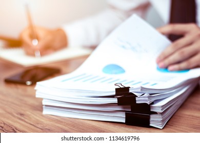 Businessmen Searching Documents Lying On Tablebusiness Stock Photo ...