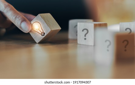 Businessmen select  mark answer in answering the question - Shutterstock ID 1917094307