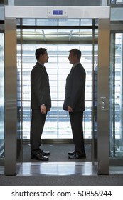 Businessmen Standing Face Face Elevator Stock Photo 50855944 | Shutterstock